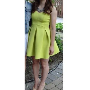 Yellow Neoprene dress
